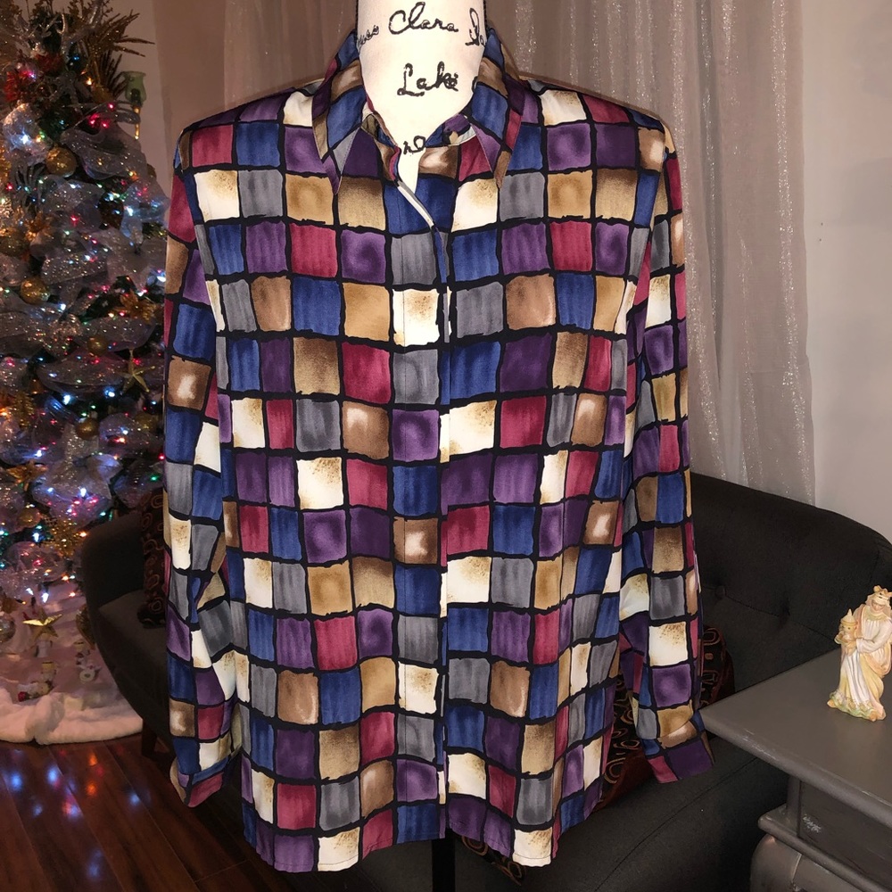 Alfred dunner button down shirt size 12